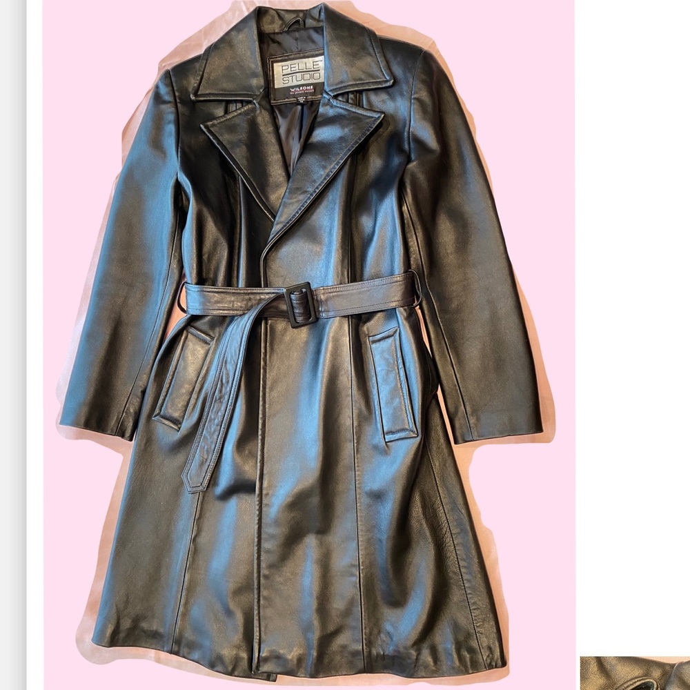 Long leather coat